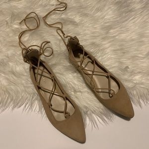 Calvin Klein “Harlin” Lace Up Flats